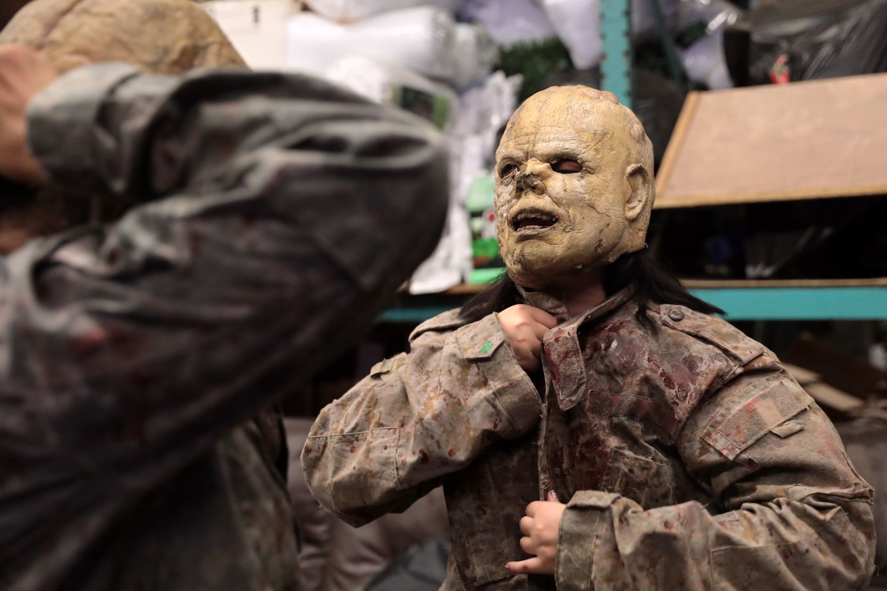 Actors report for duty at The Darkness haunted house